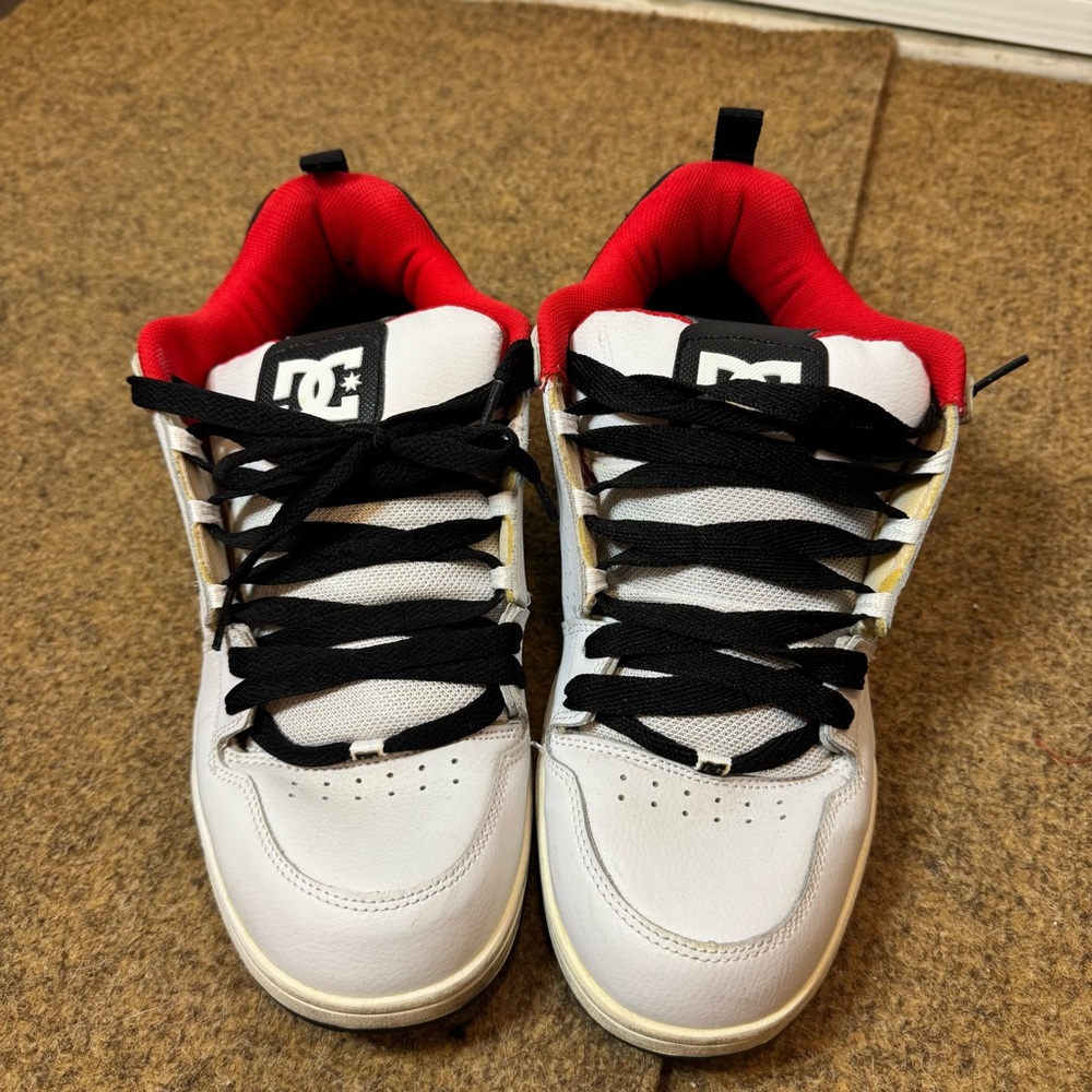 DC Men’s Skate Shoes Red White Black Size 13
